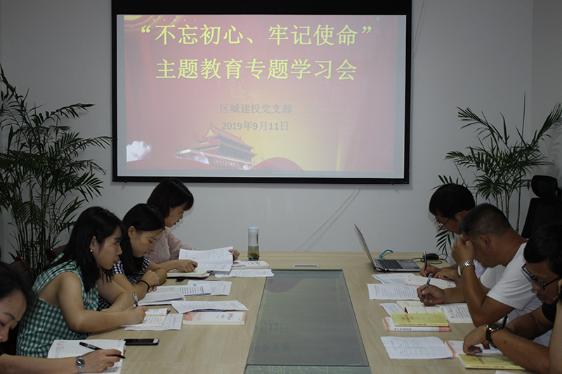 區(qū)城建投公司黨支部開展“先學(xué)、先查、先改”工作 預(yù)熱 “不忘初心、牢記使命”主題教育工作